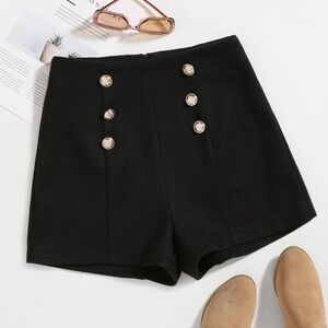 SHEIN Black High Waist Women's Shorts
